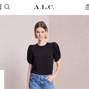 NWT A.L.C. Kati Cotton Tee, Black